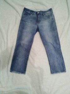 Wit & Wisdom Ab Solution Distressed Crop Jeans Light Wash Size 12